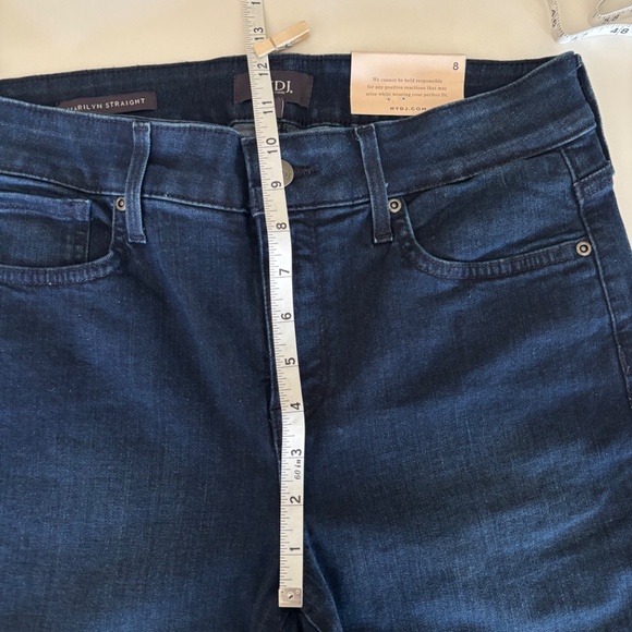 NYDJ Size 8 Blue Jean Straight Soft Jean Marilyn Straight Lift Tuck Tech NWT - Picture 15 of 16